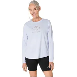 ASICS, Damen, Sportshirt, Fujitrail Logo Langarm-Oberteil Blau (M), Blau