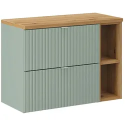 WASCHTISCHUNTERSCHRANK 80.4cm Jade Grün und Holz