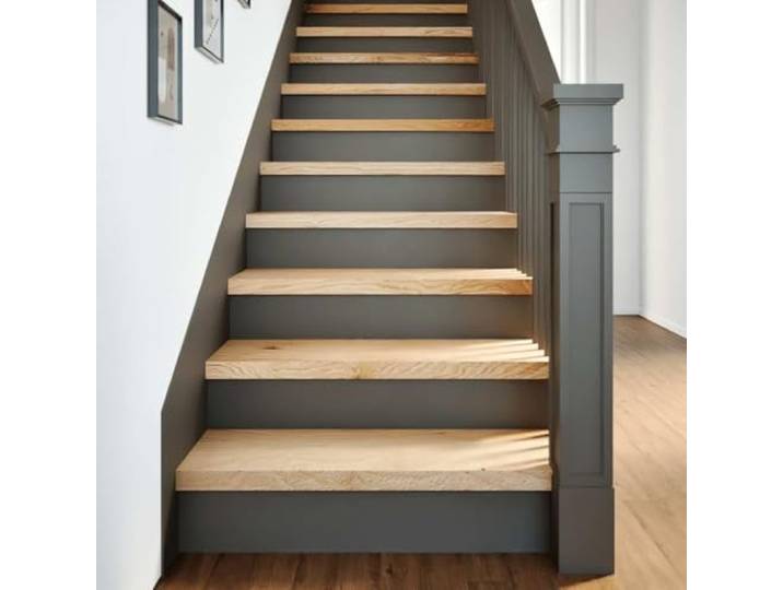 Treppenstufen 8 Stk. 80x30x2 cm Massivholz Eiche roh Fensterbrüstung, dekorative Tischplatte, unbehandelt, bemalen oder lackieren, vielfältige Maserung