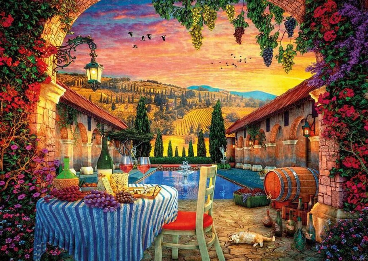 Gibsons Puzzel 1000 stukjes Zonsondergang in Toscane Italië