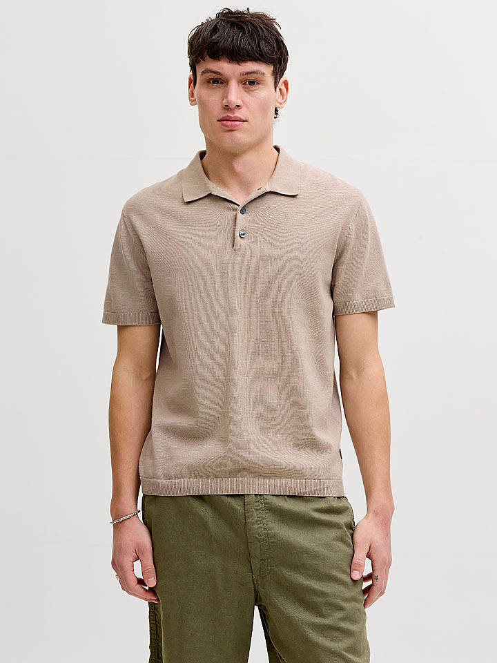 Jack & Jones Poloshirt "Will" in Taupe - M
