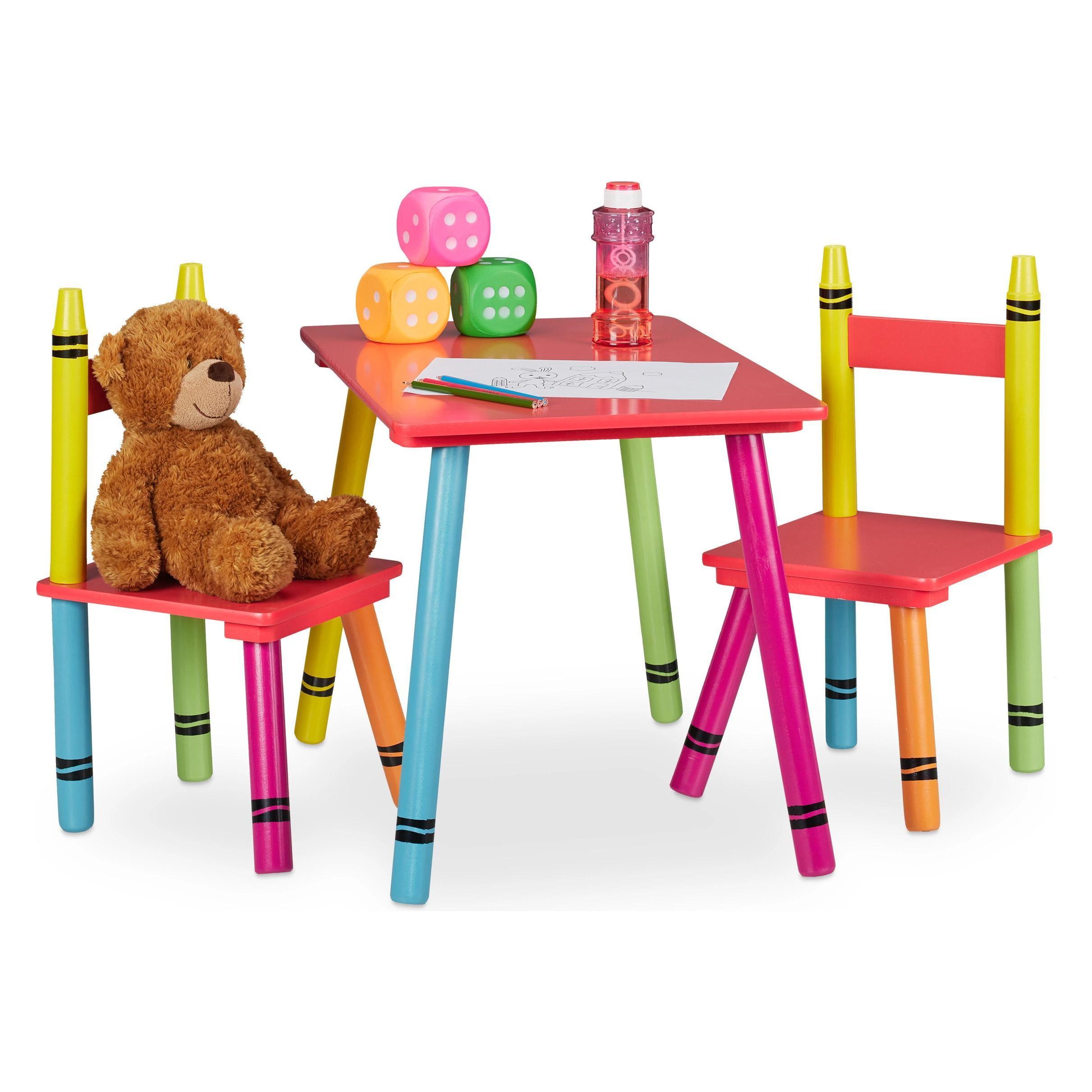 Relaxdays Kindersitzgruppe (Kindersitzgruppe, Kinderstuhl, Kindertisch) (4052025375041)