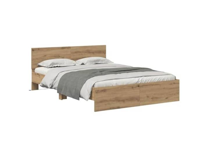 vidaXL Bettrahmen Artisan-Eiche 120 x 200 cm Holzwerkstoff