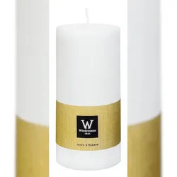 Wiedemann Kerzen 100% Stearin Kerze Weiß 130 x Ø 68 mm