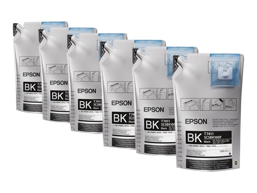 Epson T7411 - 6er-Pack - 1 L - Schwarz - original (C13T741100)