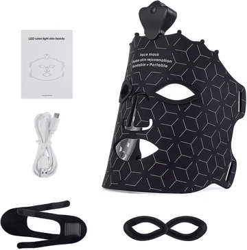 Inspire Curations 7 Color LED Light Therapy Face Mask Wireless Silicone Facial Skin Care Mask no box C