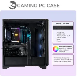 Sedatech Expert Gaming PC - UCCQ570I1I1HF (2000 GB, 32 GB, AMD Ryzen 9 7900X3D), PC, Schwarz