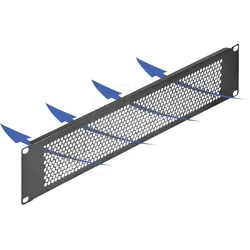 DELOCK 67036 - 19" Blindpanel, mit Belüftungslöchern, 2 HE, schwarz