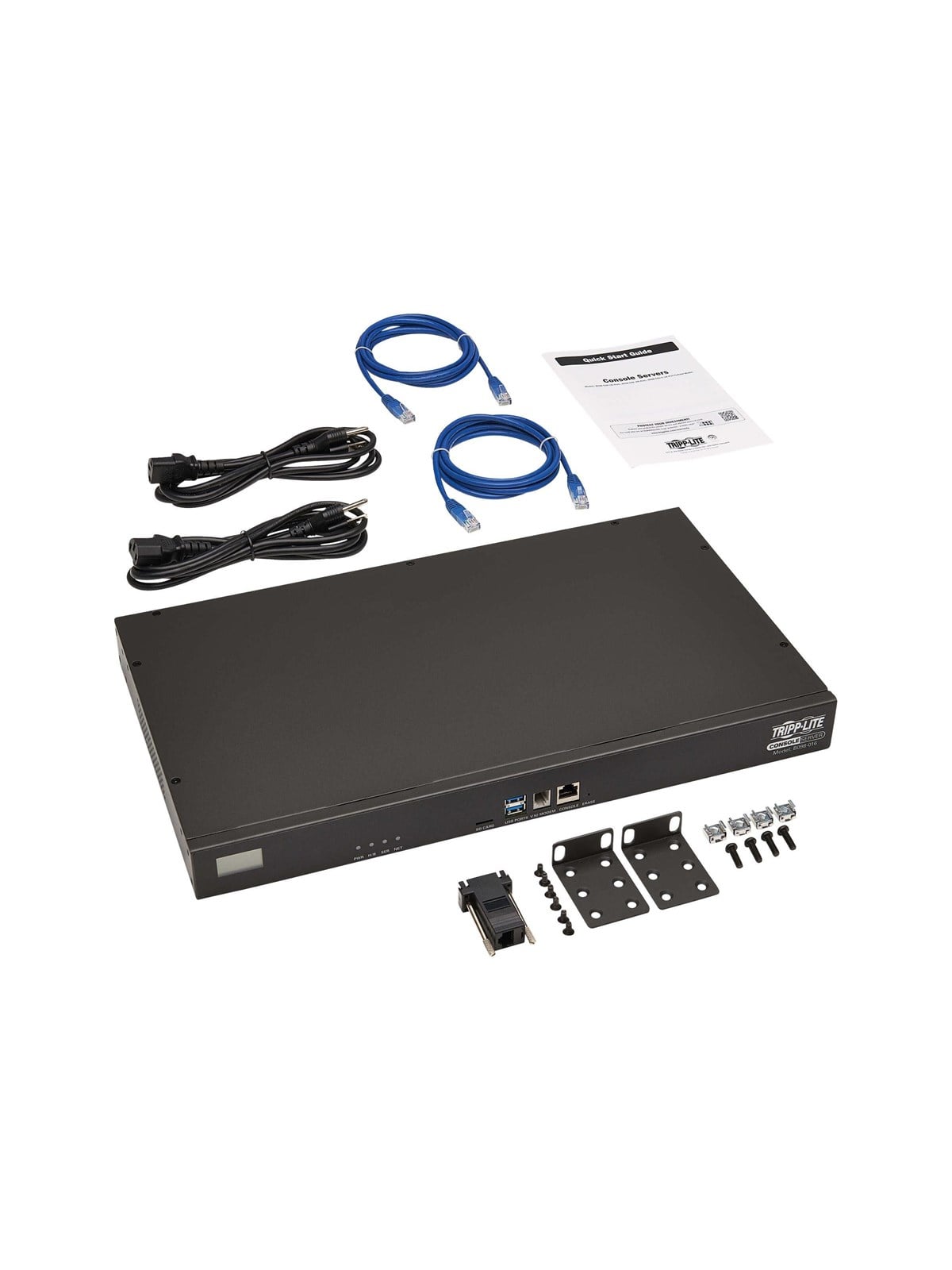 Tripp Lite Eaton Series 16-Port Serial Console Server USB Ports (2) - Dual GbE NIC 16 Gb Flash Wi-Fi Desktop/1U Rack TAA