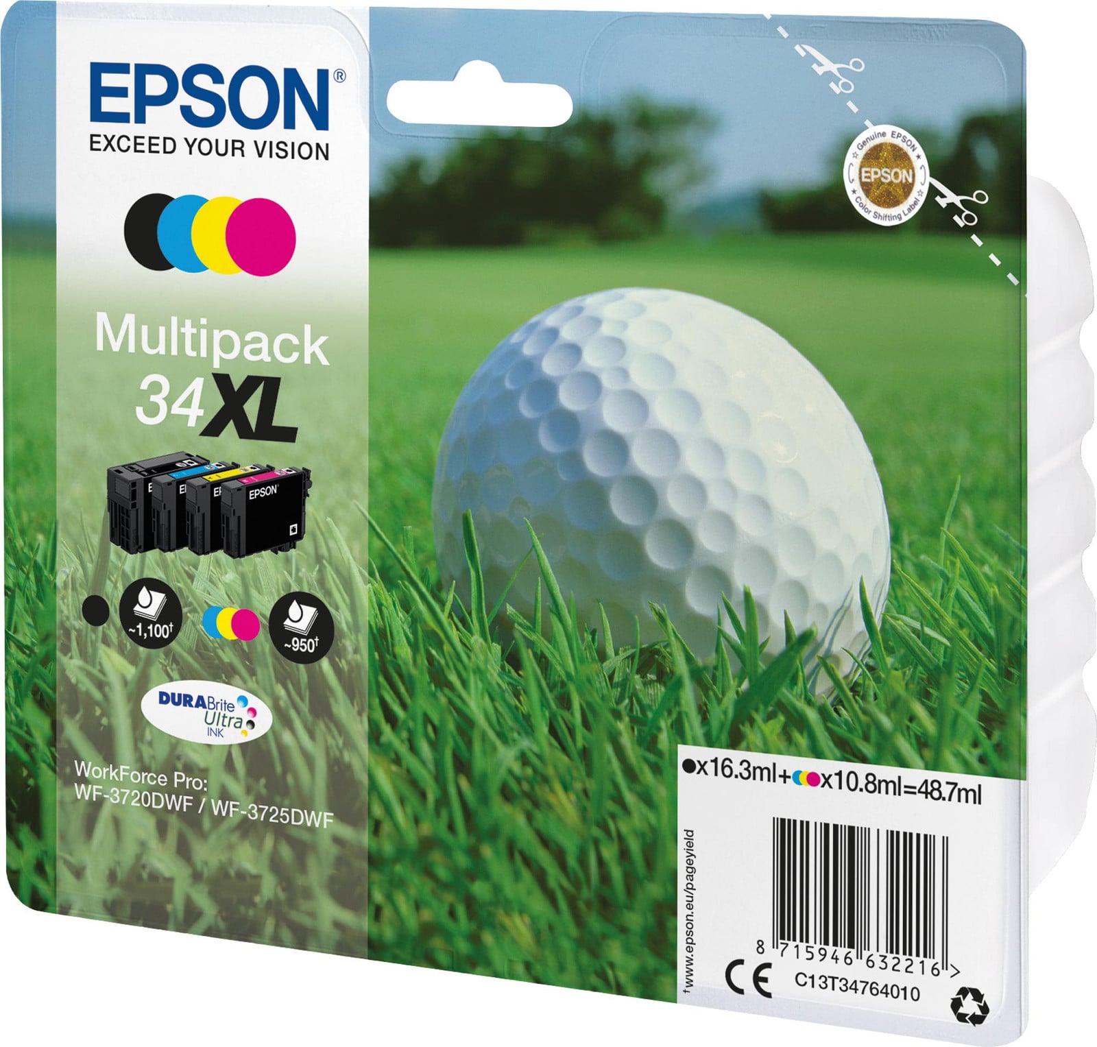 Epson DURABrite Ultra Multipack 4 kleuren 34 XL T 3476