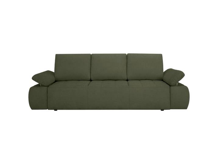 Mid.you Schlafsofa, Grün, Kunststoff, 3-Sitzer, Füllung: Schaumstoffflocken, 255x89x109 cm, Made in Europe, Bettkasten erhältlich, Bettfunktion erhältlich, Wohnzimmer, Sofas & Couches, Schlafsofas, Schlafsofas mit Bettkasten