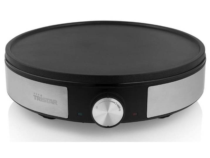 TRISTAR Crêpesmaker Maker BP-2638 1200 W, Schwarz/Silber , silber (schwarz, silberfarben), B:30cm, Crepesmaker, Crêpesmaker