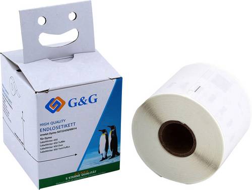 G&G Etiketten Rolle Kompatibel ersetzt DYMO 99014, S0722430 101 x 54mm Papier Weiß 220 St. Permanent haftend Versand-Etiketten