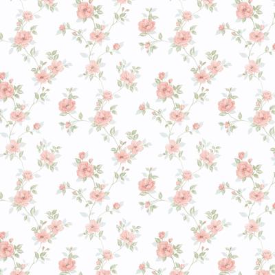 Lansing Mini Rose Trail 20.5 In X 33 Ft Washable Wallpaper