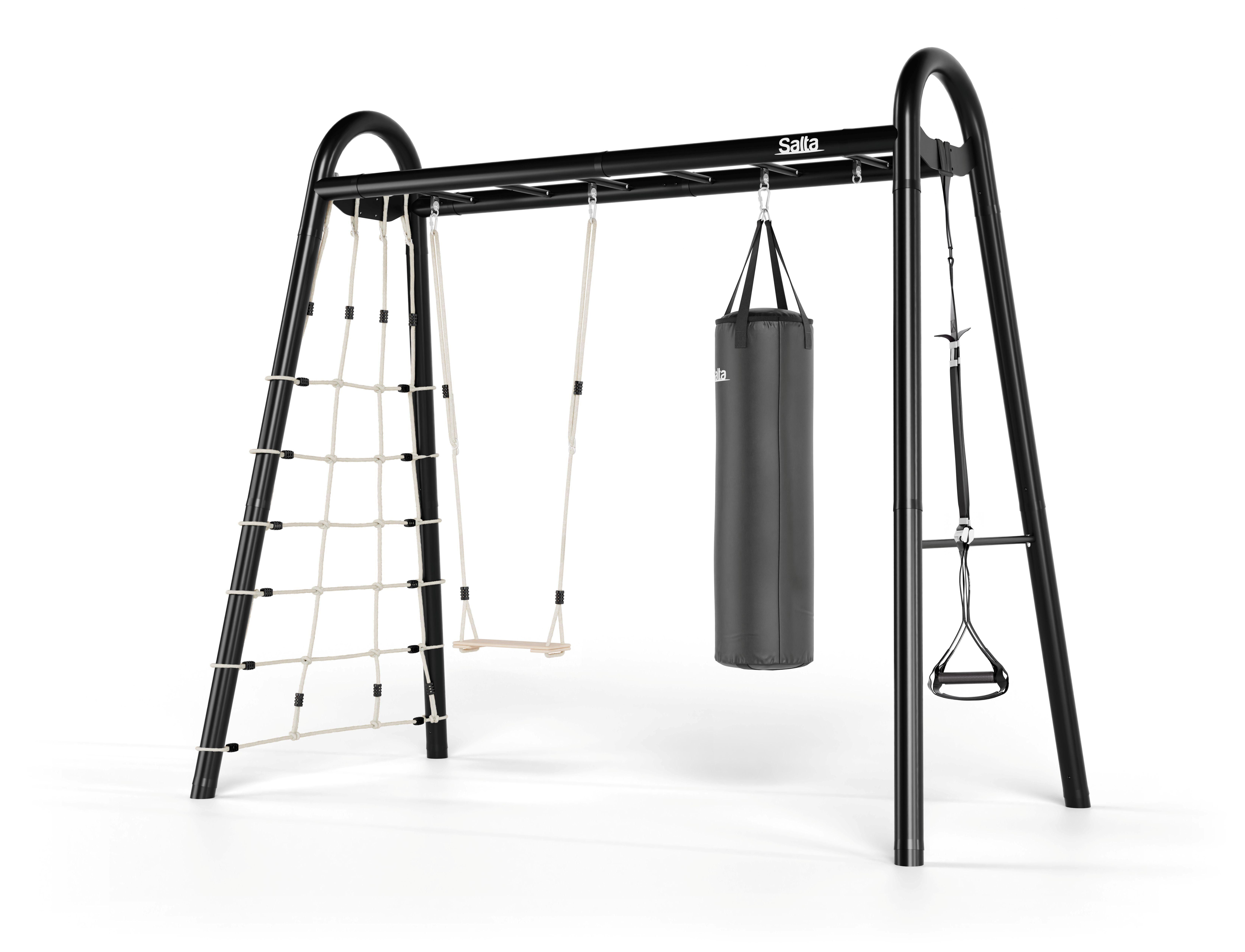 Salta - Playfit Klettergerüst - L - Set 2 - Kletternetz, Schaukel, Trainingsbänder, Boxsack