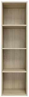 Homez 41.81 in. Tall Wood 4-Shelf Etagere Bookcase