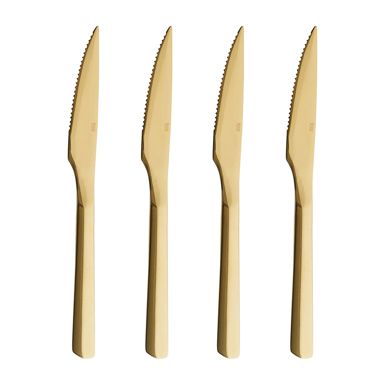 Aida Raw steakmessenset 4-pack Goud