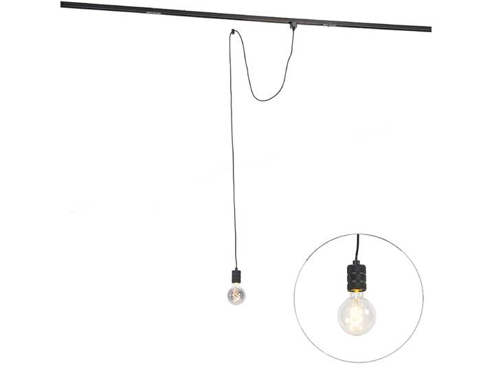 Suspension noire pour système de rail monophasé - Iconic Cavalux