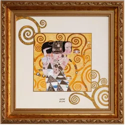 Goebel, Bilder, Wandbild Gustav Klimt - Die Erwartung, Artis Orbis, Porzellan, Bunt, 31.5 x 31.5 cm, 66518571 (31.50 x 31.50 cm)