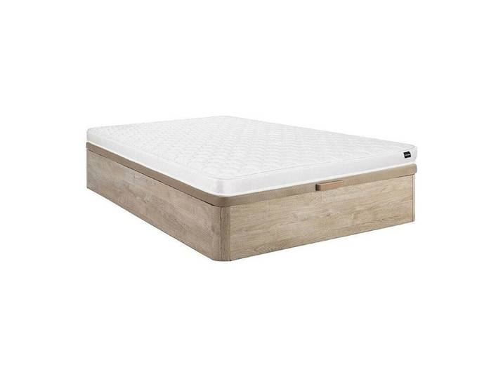 Ensemble 120 x 200 cm sommier coffre naturel clair + matelas mousse ép.15cm - DANAE II de YSMÉE