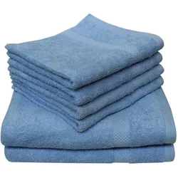 Dyckhoff Frottierserie Planet rauchblau Seiftuch 30 x 30 cm, 6 Stück