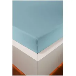 HEFEL Spannleintuch Edel Jersey - 140x200cm - 160x220cm	405 azur
