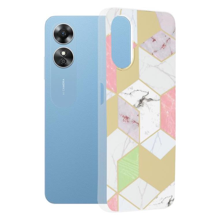 Techsuit - Marble Series - Oppo A17 - Purple Hex (Oppo A17k) (56344603)