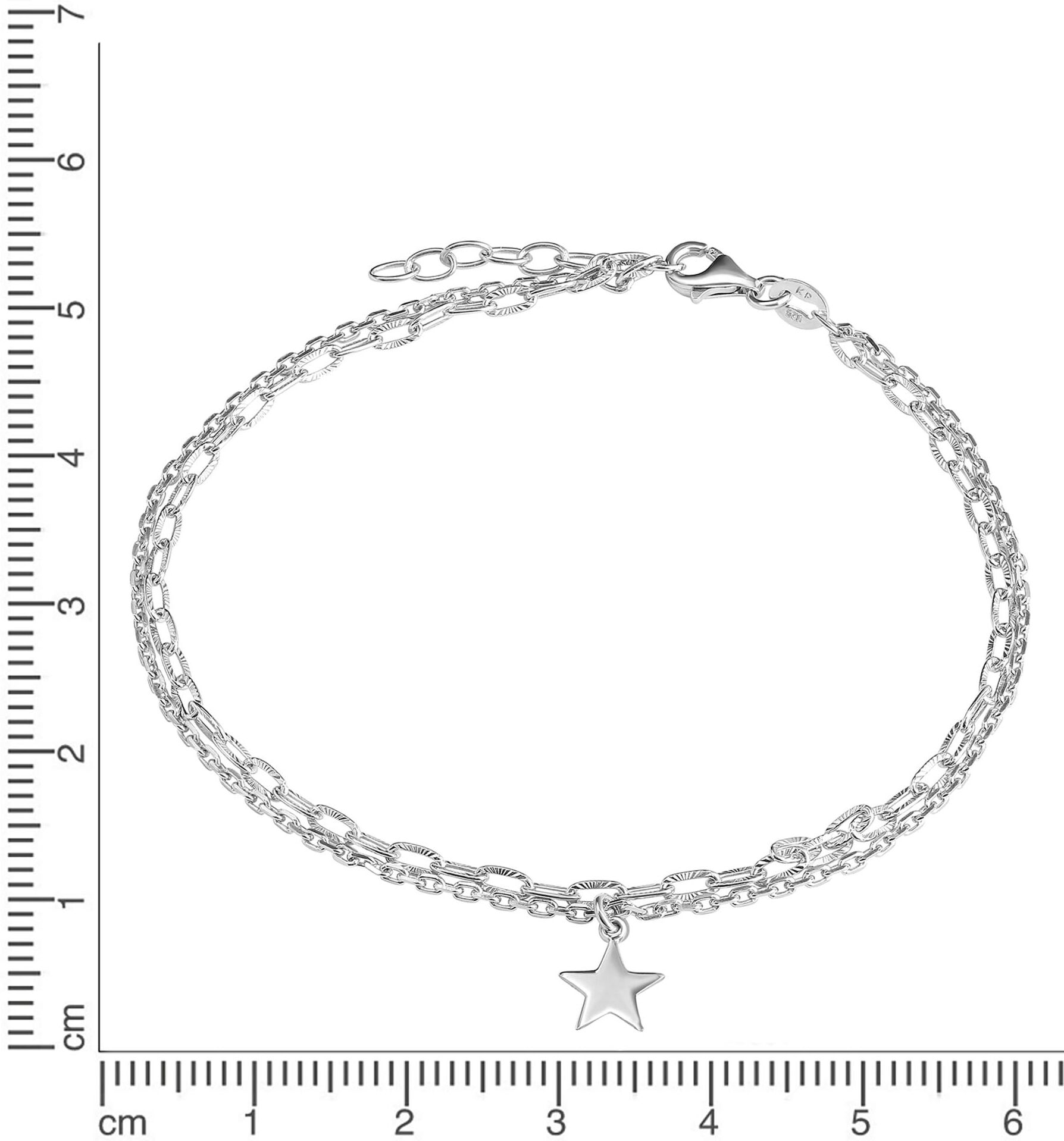 Fußkette FIRETTI "Schmuck Geschenk Silber 925 Körperschmuck Ankerkette", silber (silberfarben), Fußketten, Damen, Silber 925 (Sterlingsilber), Fußkette