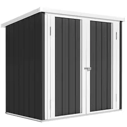 Outsunny Metall-Geräteschuppen Doppeltüren Garten Terrasse Rasen wetterfest 150x90cm