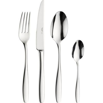 Besteck-Set PINTINOX "PONZA", silber (edelstahlfarben), 16 Stk., Edelstahl 18/10, Essbesteck-Sets, in moderner und zeitloser Formgebung