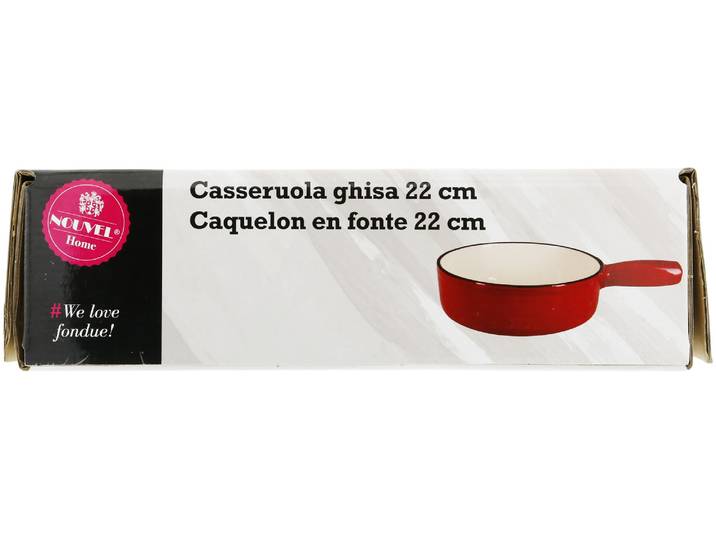 Nouvel Käsefondue-Caquelon Guss rot 22cm