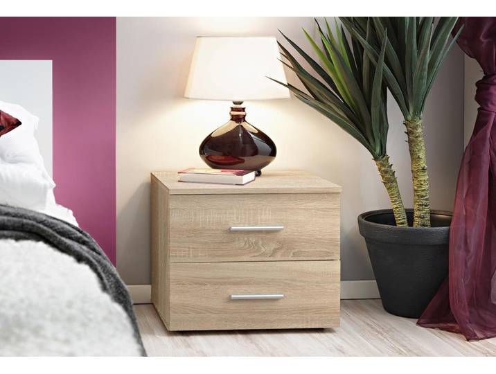Xlmoebel Nachttisch Moderne schwarze Holz Beistelltisch im Designer-Look, Made in Europa