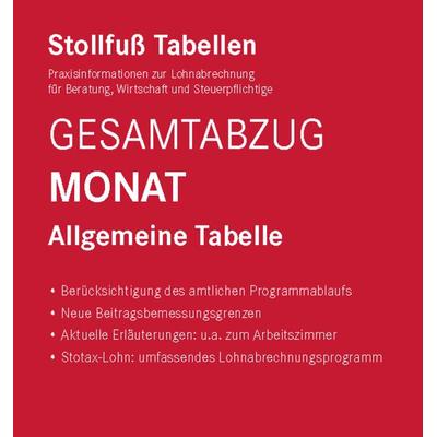 Tabelle, Gesamtabzug 2024 Monat, Taschenbuch von , Stollfuß Verlag, 978-3-08-333724-9
