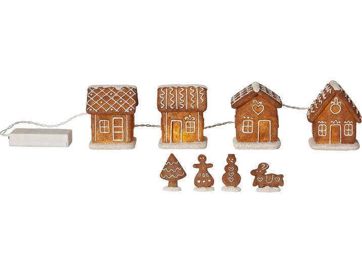 LED-Dekofigur Gingerville , braun, B/H/T: 30cm x 8cm x 5,5cm, Haus, PARFORCE TRADITIONAL HUNTING, Dekofiguren, LED-Dekofigur