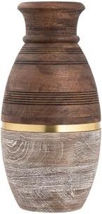 Atlas Lighting and Home Atlas Dunn Natural Etched Mango Wood Vase