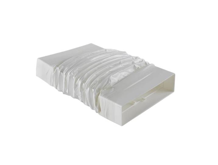 ELICA raccord horizontal courbe flexible KIT0121017 218x55x190 mm pour hotte en recyclage NIKOLATESLA (Blanc - plastique)