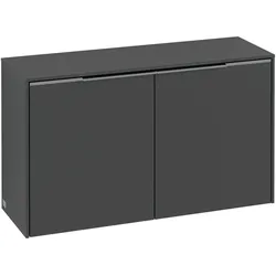 Villeroy & Boch Subway 3.0 Sideboard, 2 Türen, 728x423x256mm, C60001VL, Farbe: Front/Korpus: Volcano Black, Griff: Volcano Black