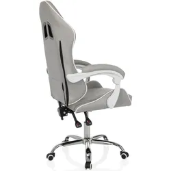 MyBuero Gamebreaker W03, Gaming Stuhl, Grau, Weiss