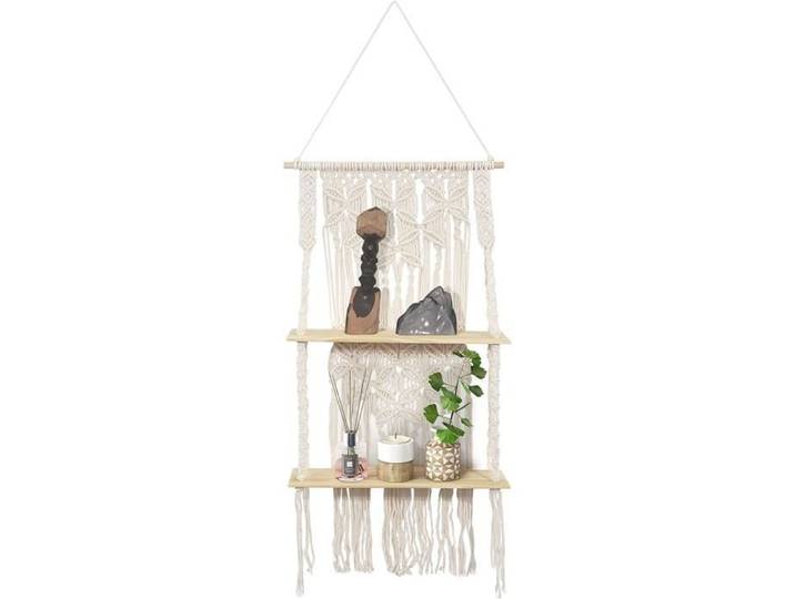 Etagère murale - Design - Deux étages - Corde - Blanc - Contemporain