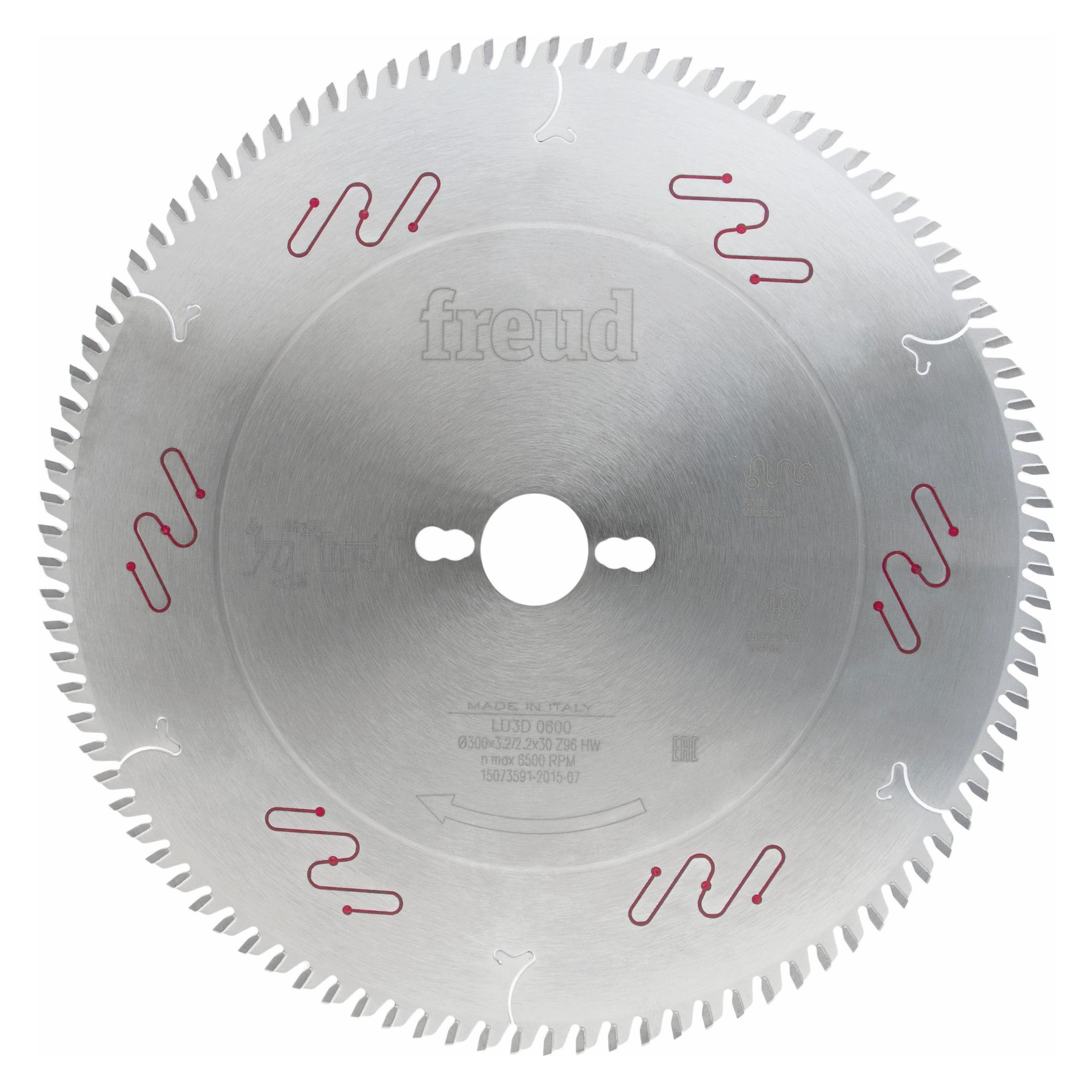 Freund Sägeblätter zum Schneiden von beidseitig beschichteten Platten - 300 x 3,2 / 2,2 x 30 mm Z96 (228221)