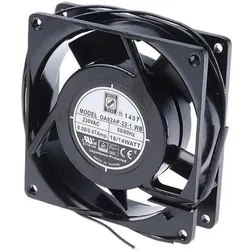RS PRO AC ball bearing fan, 92mm 60cu.m/h 230V (92 mm), PC Lüfter, Schwarz