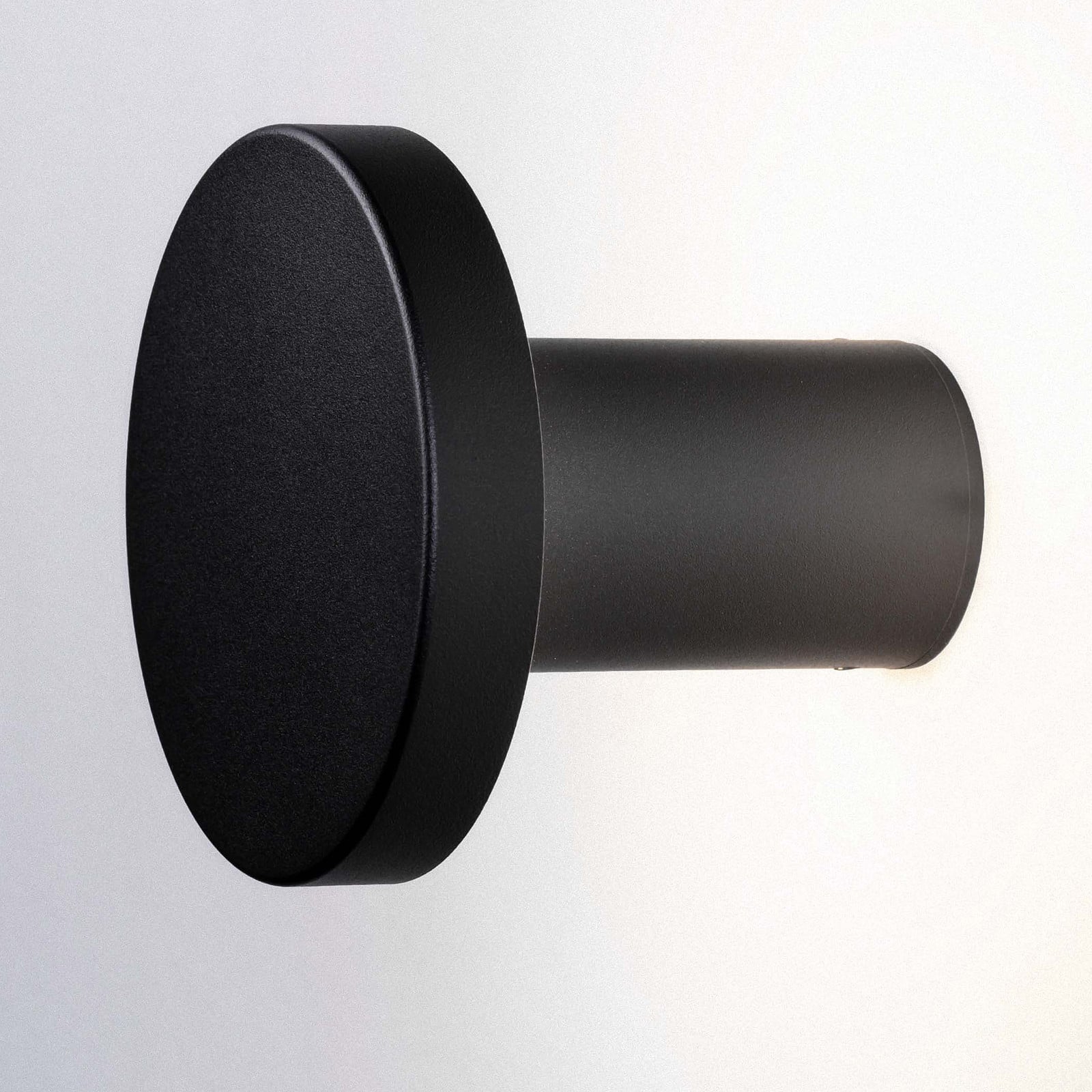home24 Wandlamp Nano LED zwart aluminium Ø 10 cm
