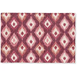 FUSSMATTE Diamantformen - Rosa - Muster - Textur Flurteppich 90x60 cm