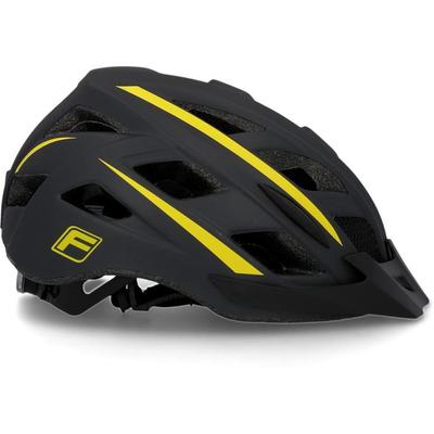 Fahrradhelm FISCHER FAHRRAD "Urban Montis S/M" Gr. L, schwarz, Helme, L/XL Kopfumfang: 58cm - 61cm, Verstellbarer Innenring-System; mit beleuchtetem Innenring-System