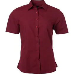 James & Nicholson Damen Popeline Bluse kurzarm JN679