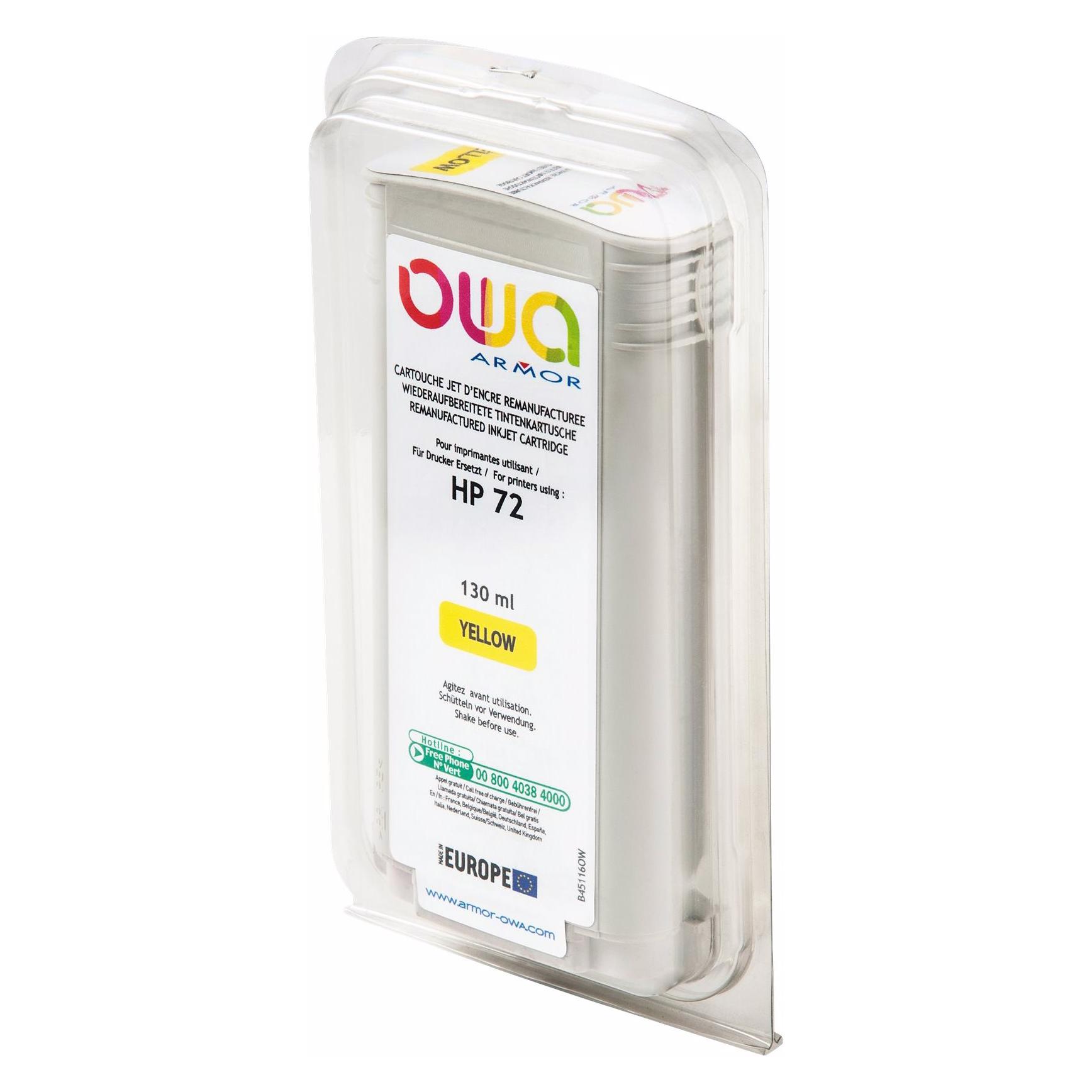 Armor OWA OWA - 130 ml - Gelb  - wiederaufbereitet - Tintenpatrone (Alternativ (Y) (B45116OW)