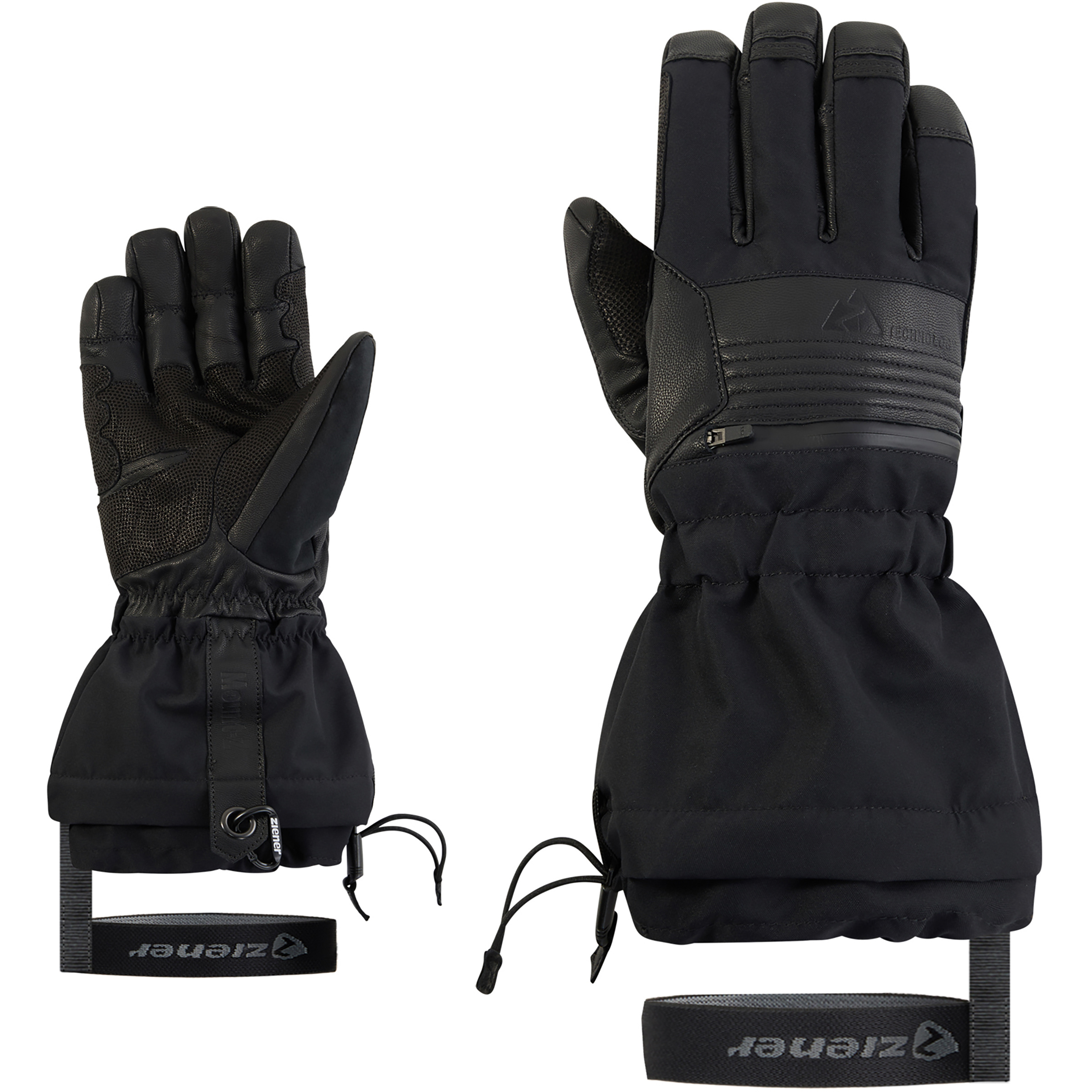 Ziener Cevedale-Z As Pr Herren Fingerhandschuhe schwarz Größe XL Bergsteigen | Skifahren Widerstandsfähig Wasserabweisend
