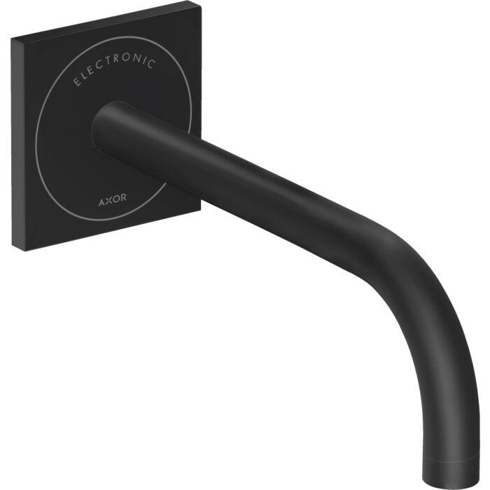 hansgrohe Axor Uno Elektronik-Waschtischarmatur 38120670 UP, mit Auslauf 225mm, für Wandmontage, mattschwarz