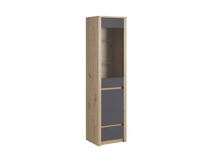 JVmoebel Vitrine Eleganter Schrank mit Glasfront und praktischer Schublade (1-St) Made in Europe