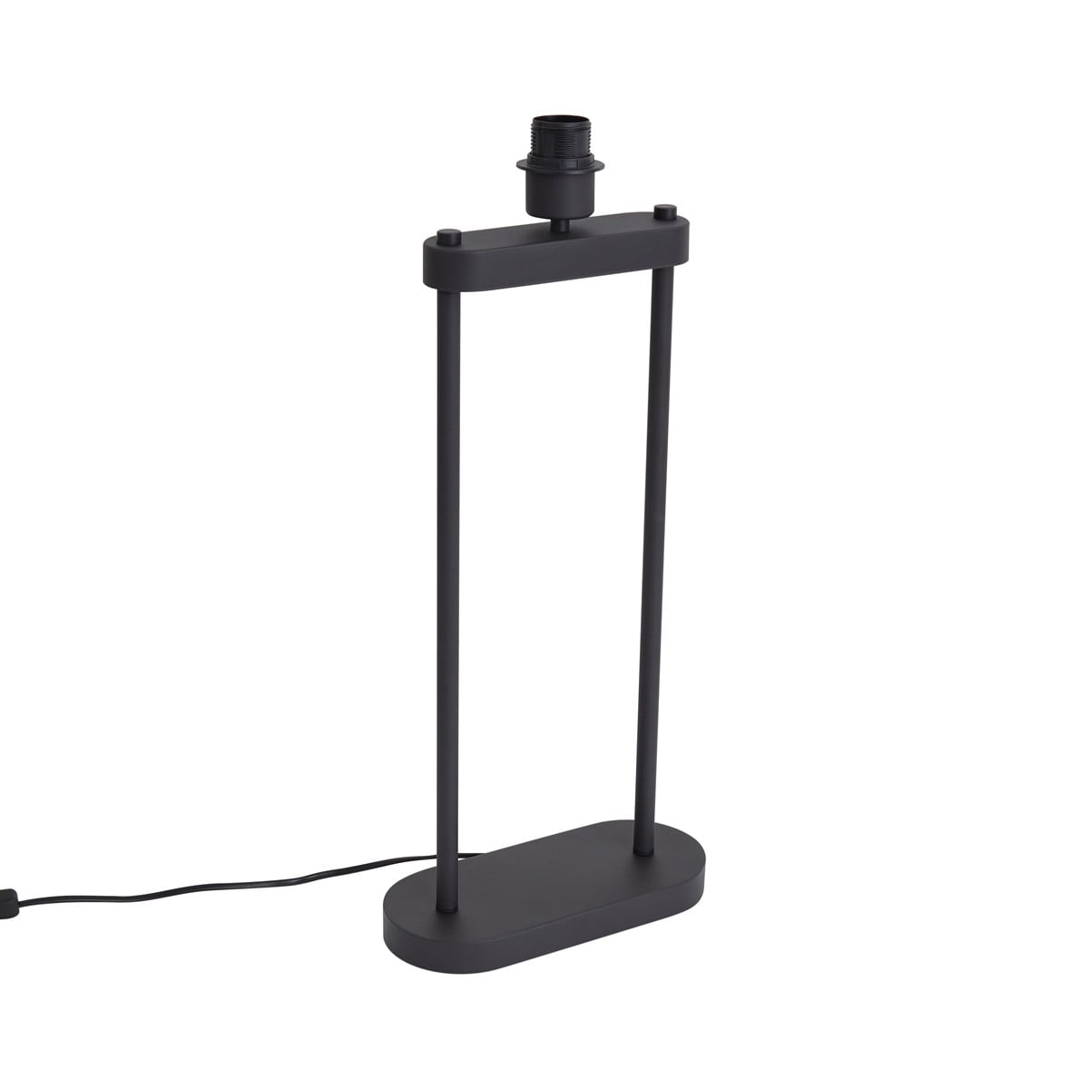 Moderne Qazqa LED tafellamp zwart van metaal